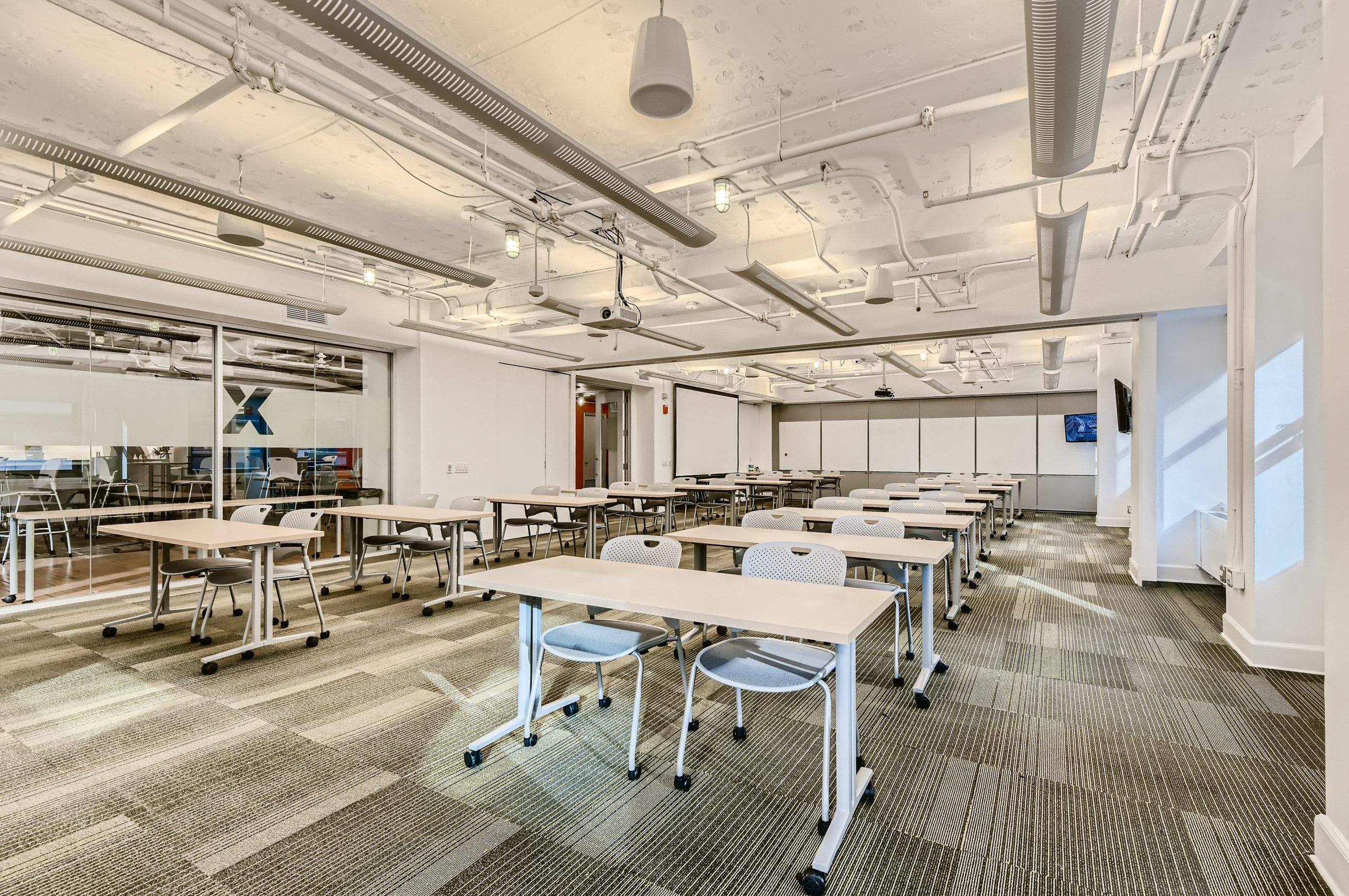 Conference Rooms C+D in the Classroom style